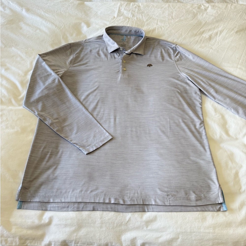 JOHNNIE-O | SZ XL | Gray Swing Golf Polo | Featherweight John’s Island Club Logo